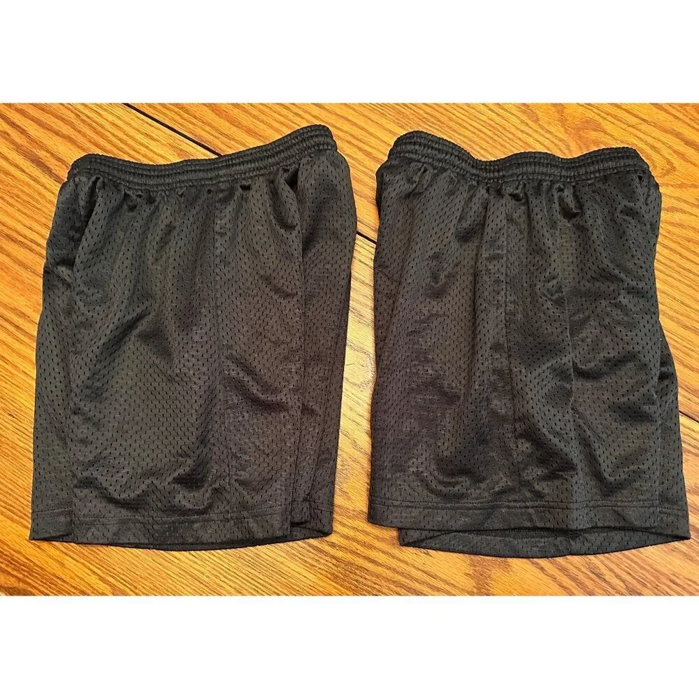 A4 black athletic gym shorts bundle of 2 size youth small